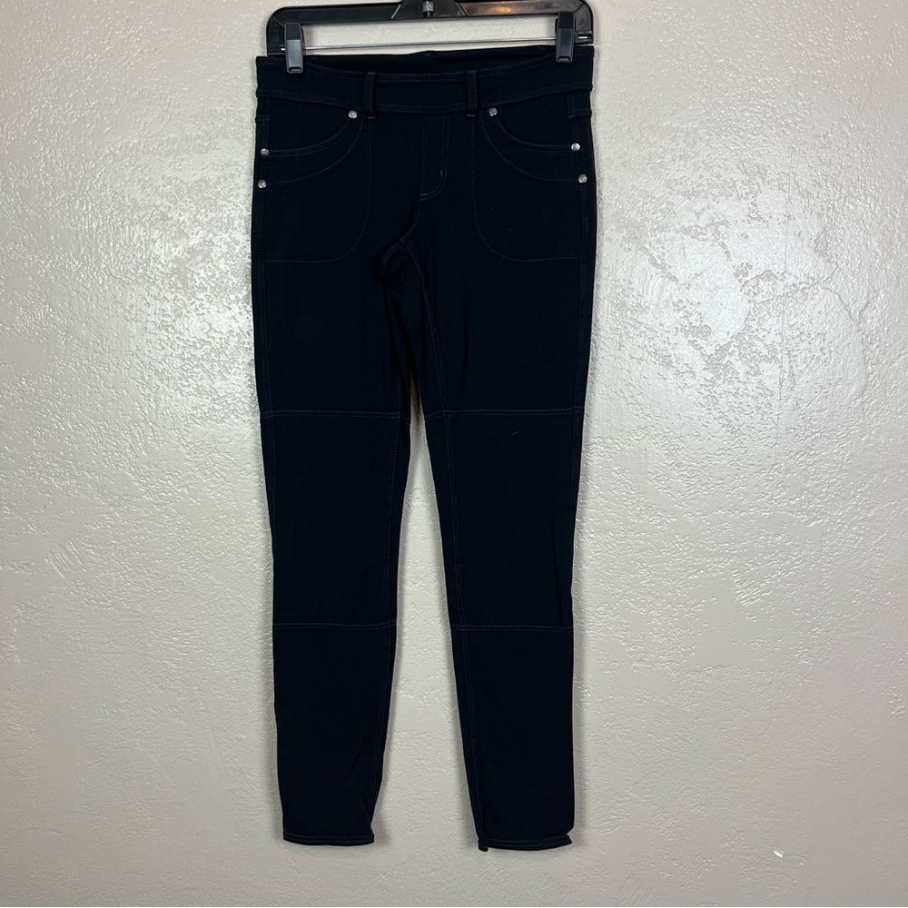 Athleta Pants Women's Sz S Medium Black Elation Straight Leg‎ Nylon Yoga Outdoor